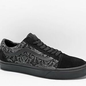 Vans Black and Gray Ravens Tapestry pattern Shoes